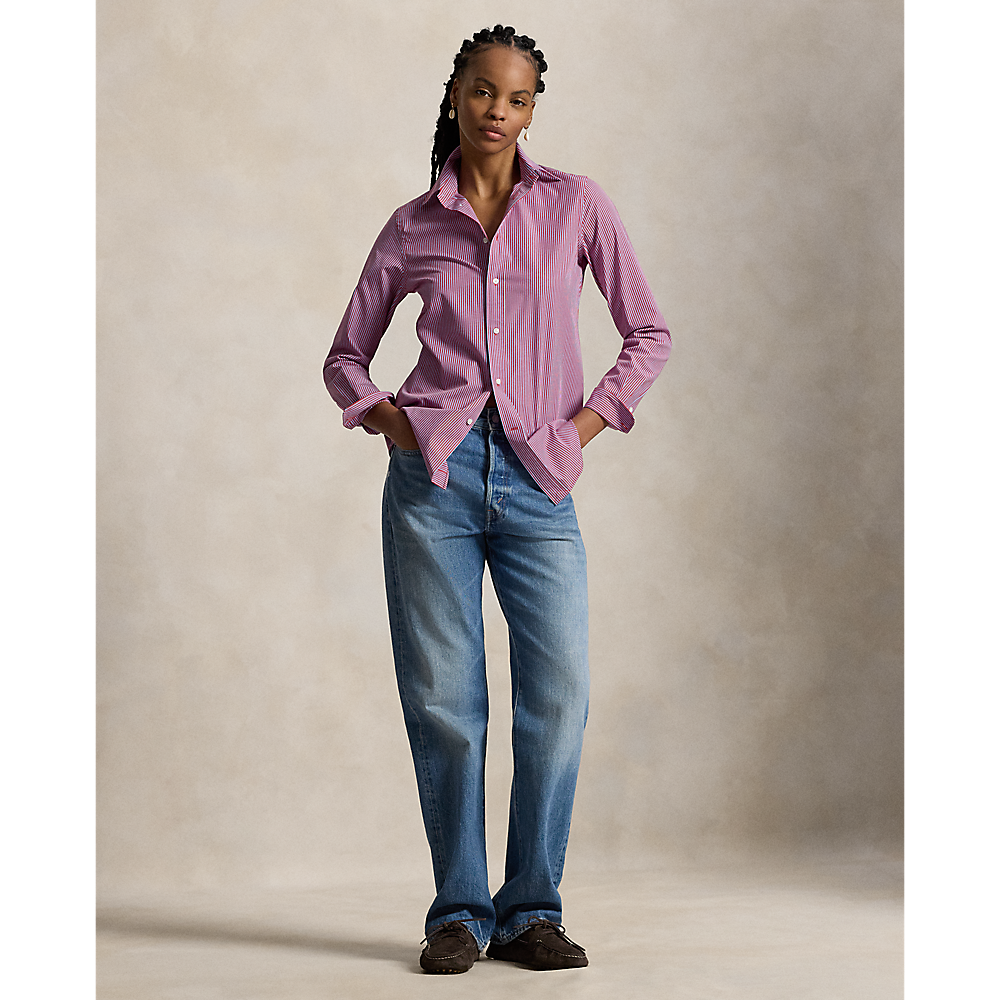 PRL End-on-End Stretch Slim Fit Cotton Shirt/Košulja 211941509501