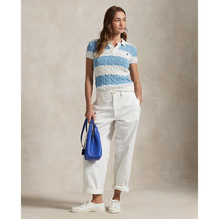 PRL Slim Fit Cable-Knit Polo Shirt/Polo majica 211943043011
