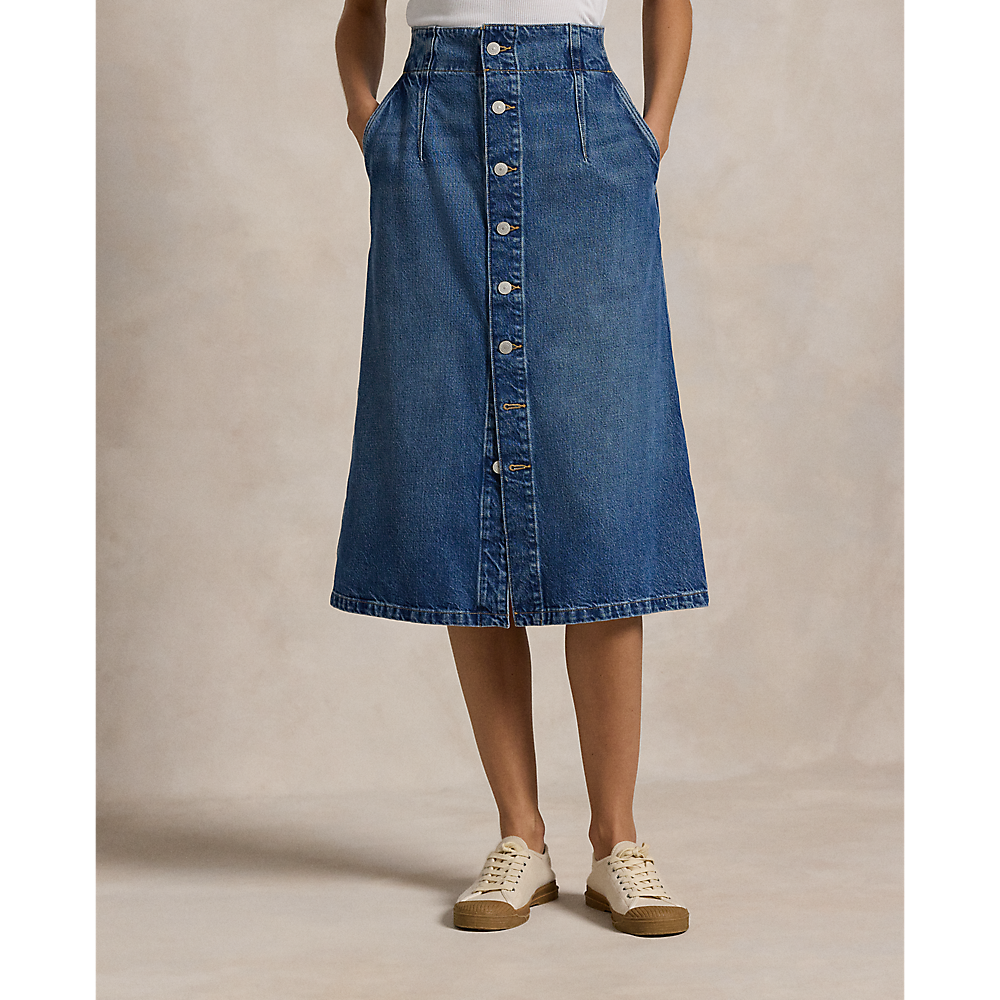 PRL Denim A-Line Midi Skirt/Suknja 211959036001