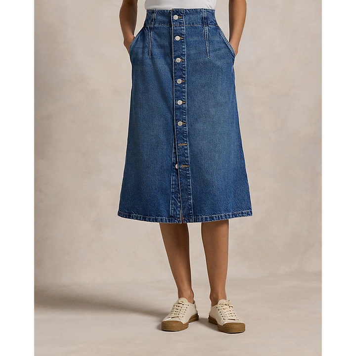 PRL Denim A-Line Midi Skirt/Suknja 211959036001