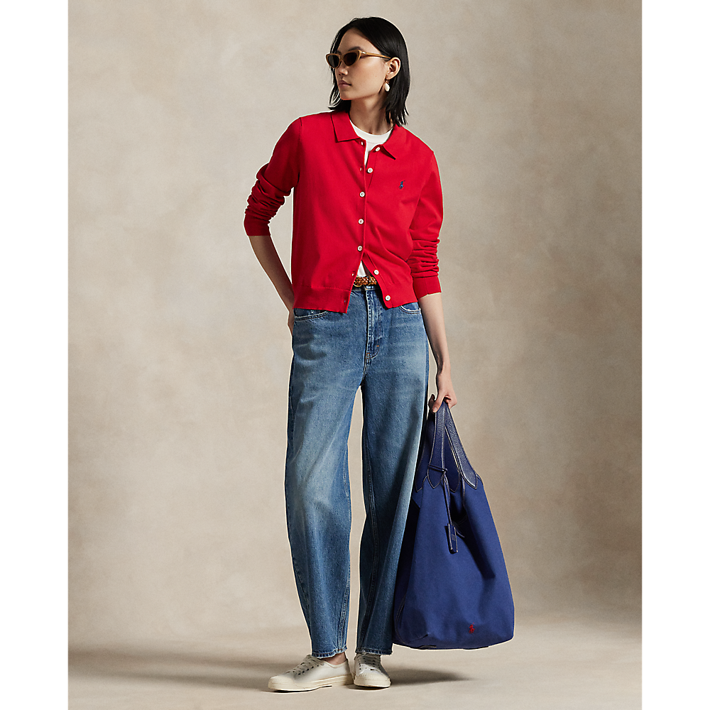 PRL Cotton-Blend Polo Cardigan/Pulover 211959285002