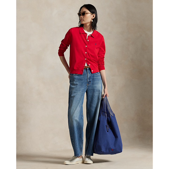 PRL Cotton-Blend Polo Cardigan/Pulover 211959285002