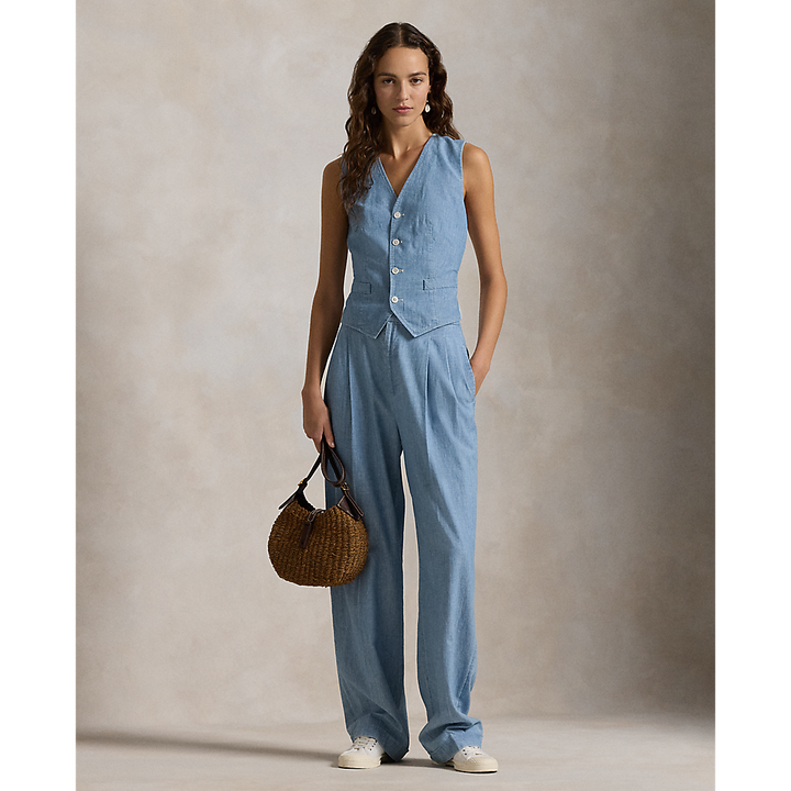 PRL Cotton Chambray Waistcoat/Prsluk 211959935001