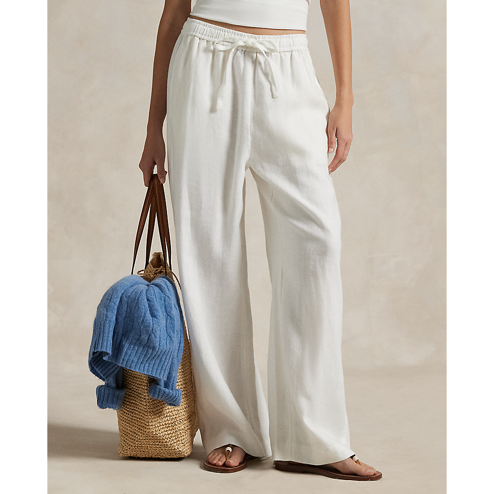 PRL Linen Drawstring Straight-Leg Trouser/Hlače 211965022001