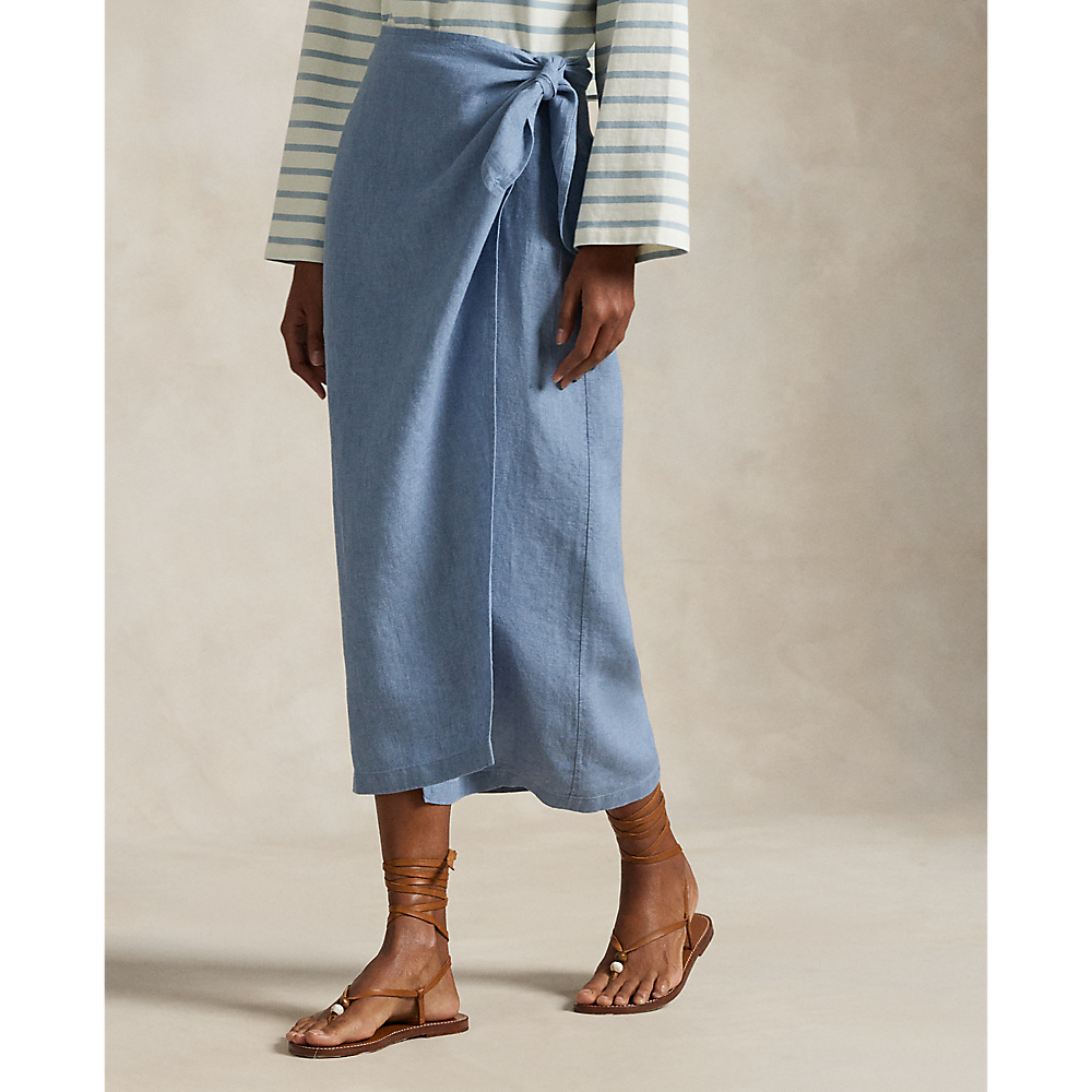 PRL Linen Tie-Wrap Skirt/Suknja 211965033001