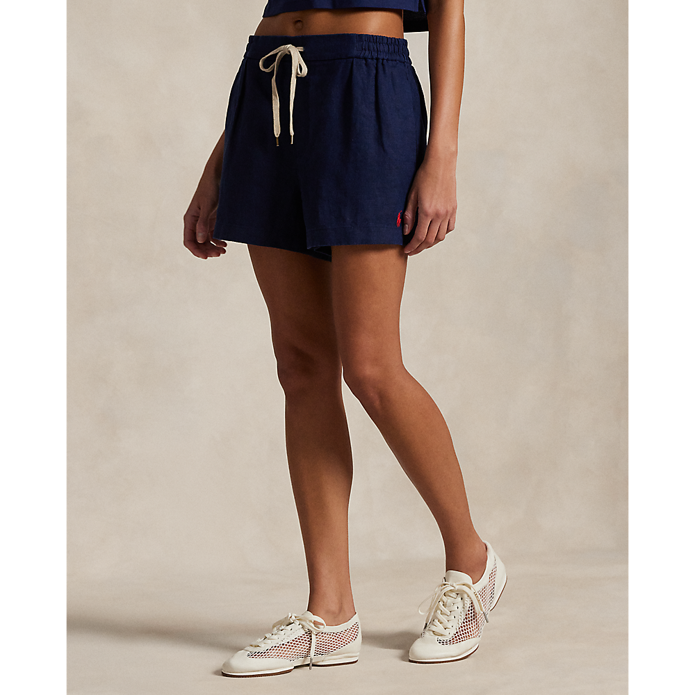 PRL Pleated Linen Drawstring Short/Bermude 211965034002