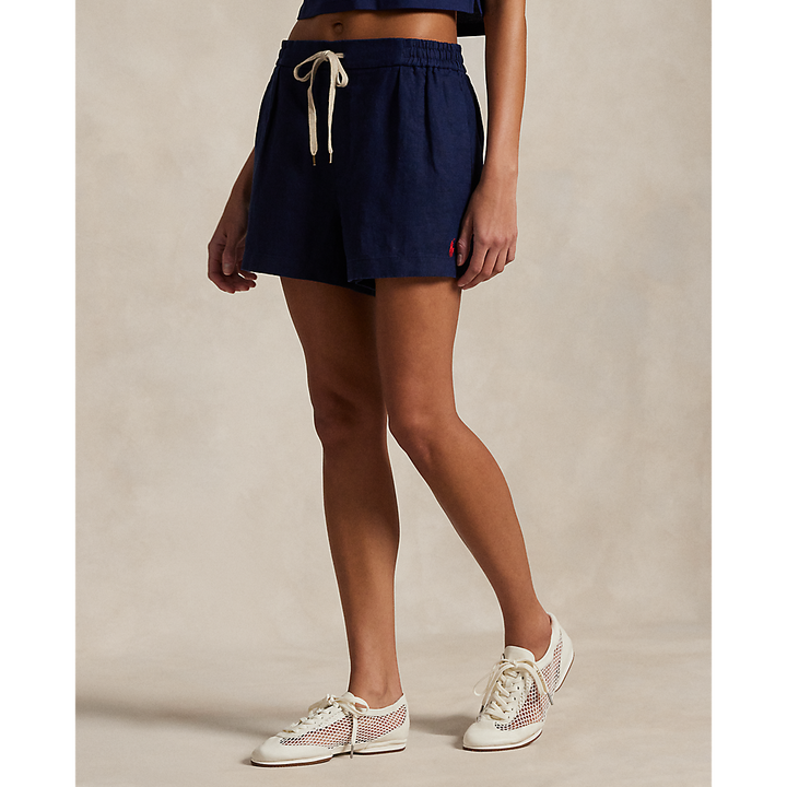 PRL Pleated Linen Drawstring Short/Bermude 211965034002