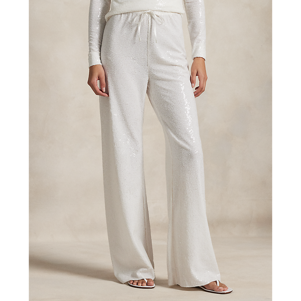 PRL Sequined Mesh Wide-Leg Trouser/Hlače 211965113001