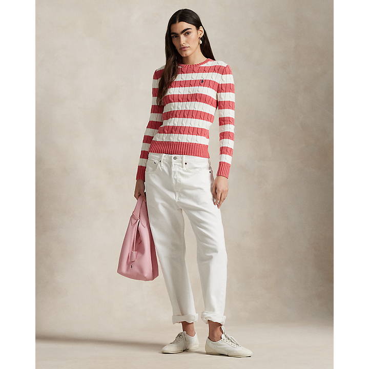 PRL Striped Cotton Cable-Knit Jumper /Pulover 211965754001