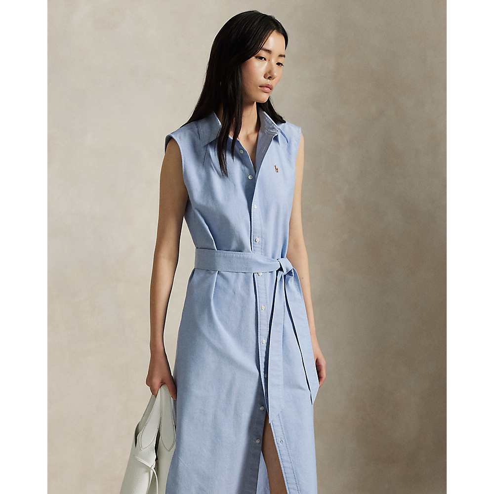 PRL Belted Oxford Sleeveless Shirtdress/Haljina 211965853002