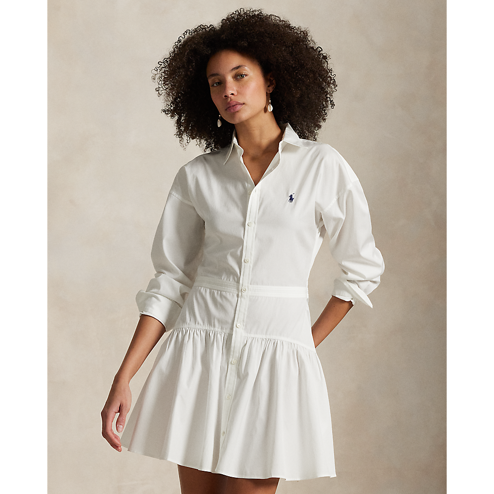 PRL Cotton Broadcloth Panelled Shirtdress/Haljina 211965856001