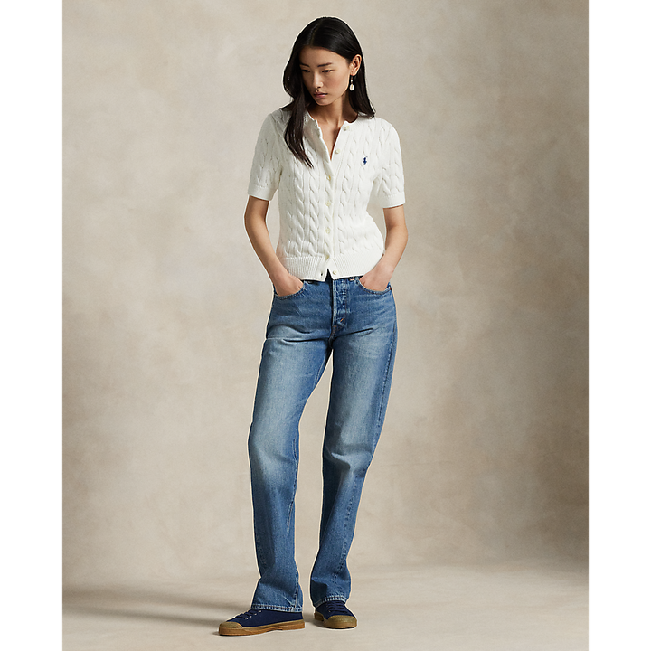 PRL Cable-Knit Cotton Short-Sleeve Cardigan/Pulover 211966720001