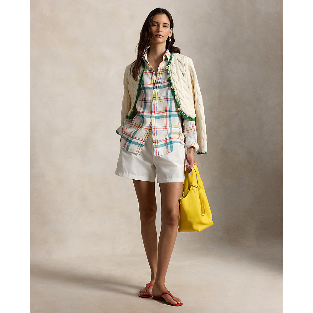 PRL Classic Fit Plaid Linen Shirt /Košulja 211970733501