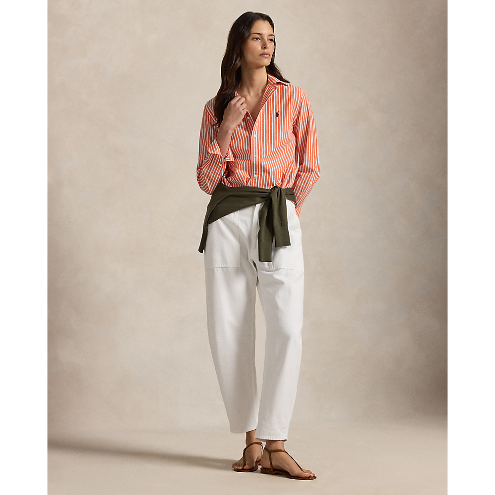 PRL Classic Fit Striped Cotton-Linen Shirt /Košulja 211971514502