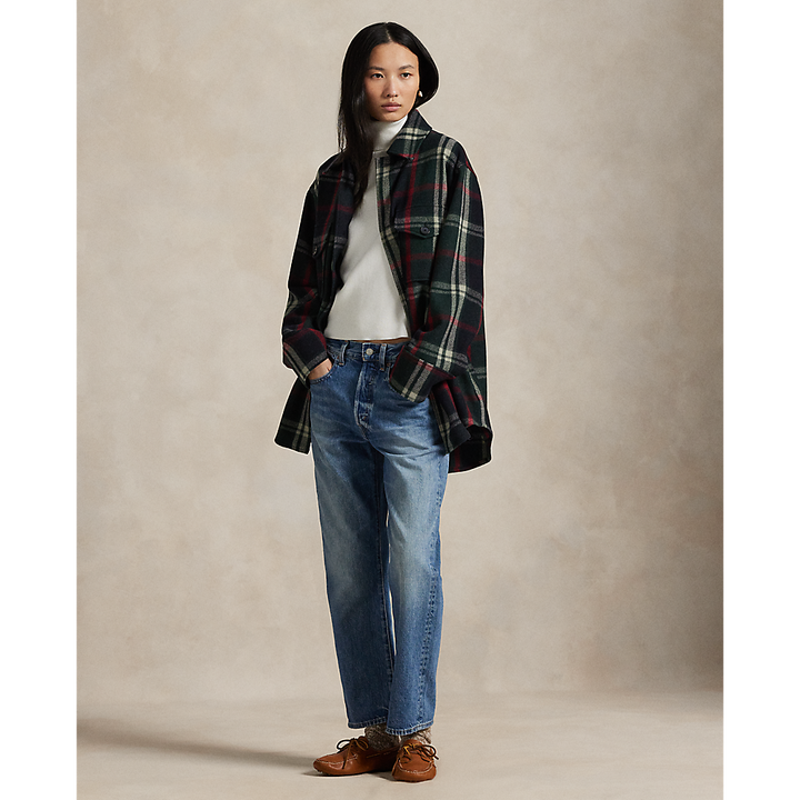 PRL Plaid Wool-Blend Twill Shirt Jacket/Košulja 211971524001