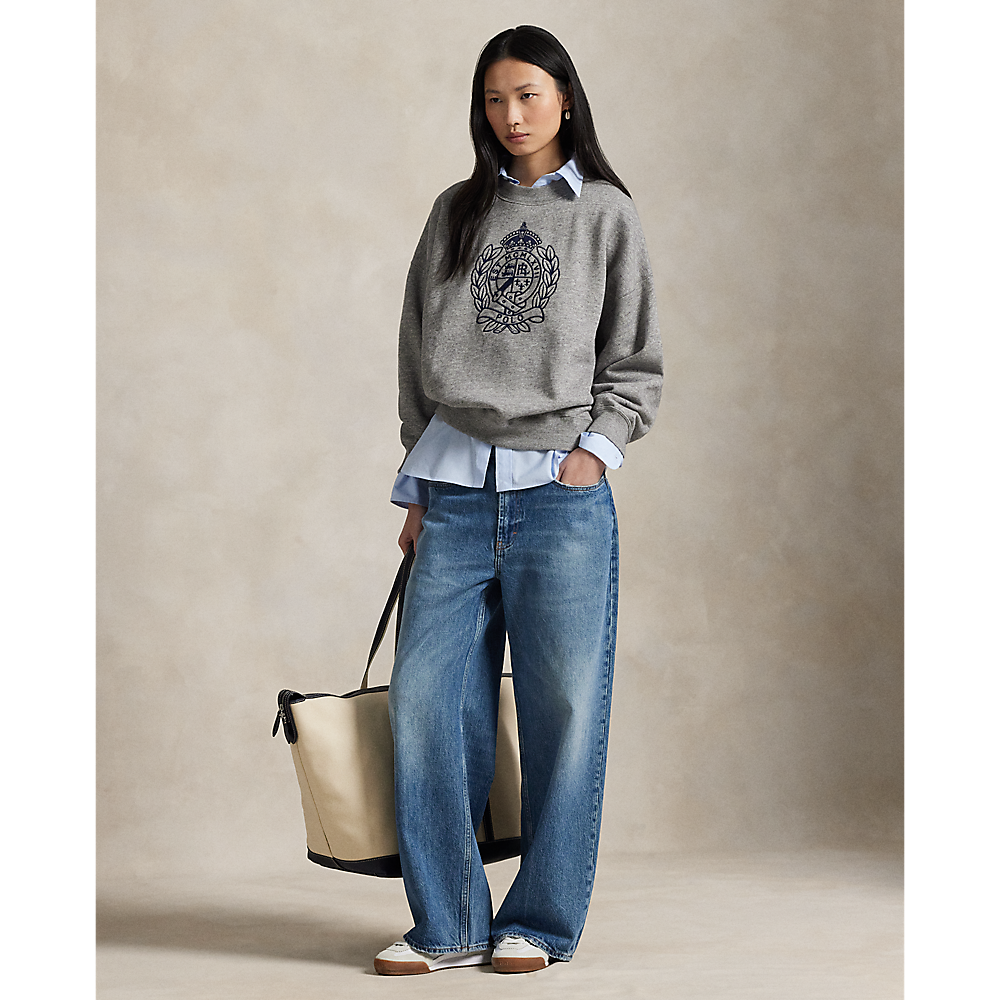 PRL Embroidered-Crest Fleece Crewneck/Pulover 211971754001