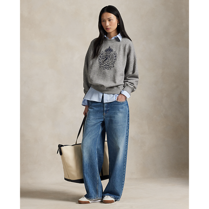 PRL Embroidered-Crest Fleece Crewneck/Pulover 211971754001