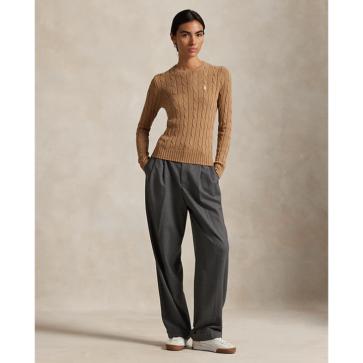 PRL Cable-Knit Cotton Crewneck Sweater  /Pulover 211971795002