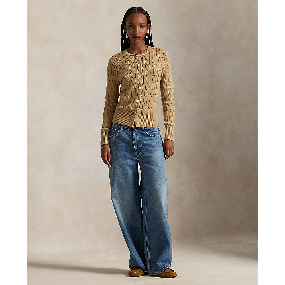 PRL Cable-Knit Cotton Crewneck Cardigan /Pulover 211971868502