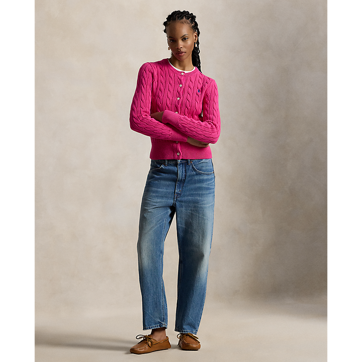 PRL Cable-Knit Cotton Crewneck Cardigan /Pulover 211971868509