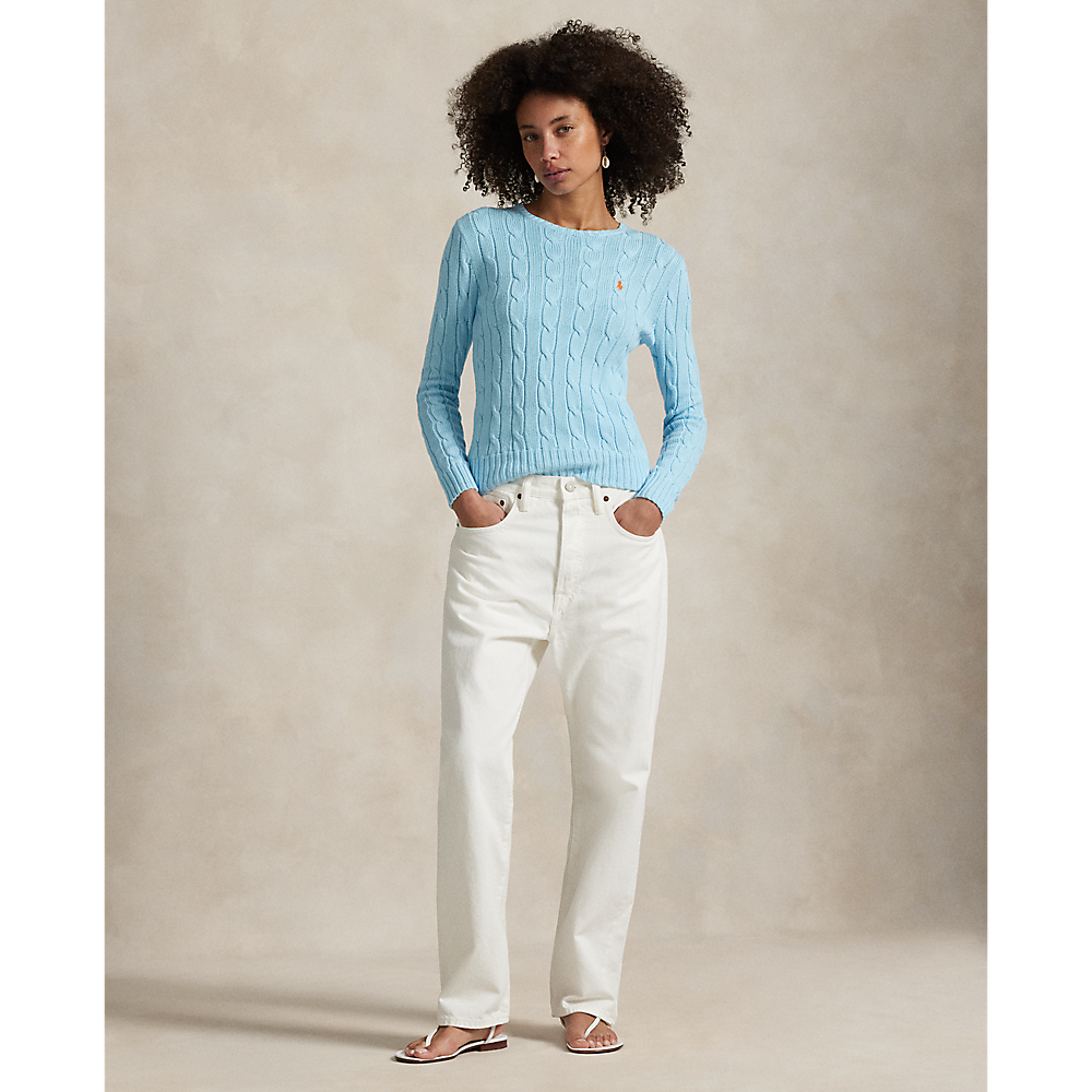 PRL Cable-Knit Cotton Crewneck Jumper/Pulover 211971869018