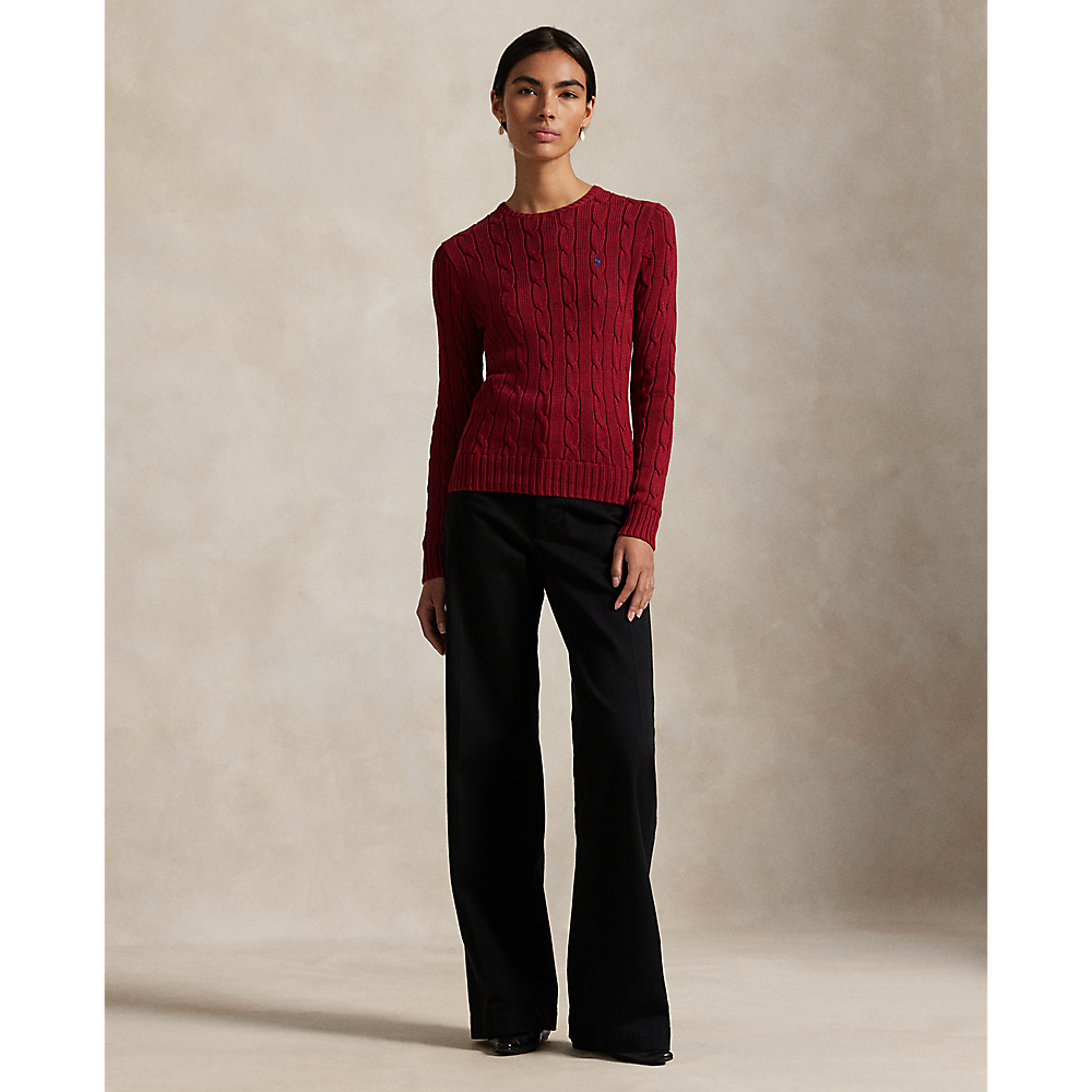 PRL Cable-Knit Cotton Crewneck Jumper/Pulover211971869021