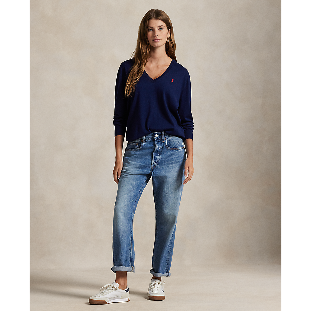 PRL Cotton V-Neck Sweater /Pulover 211972105005