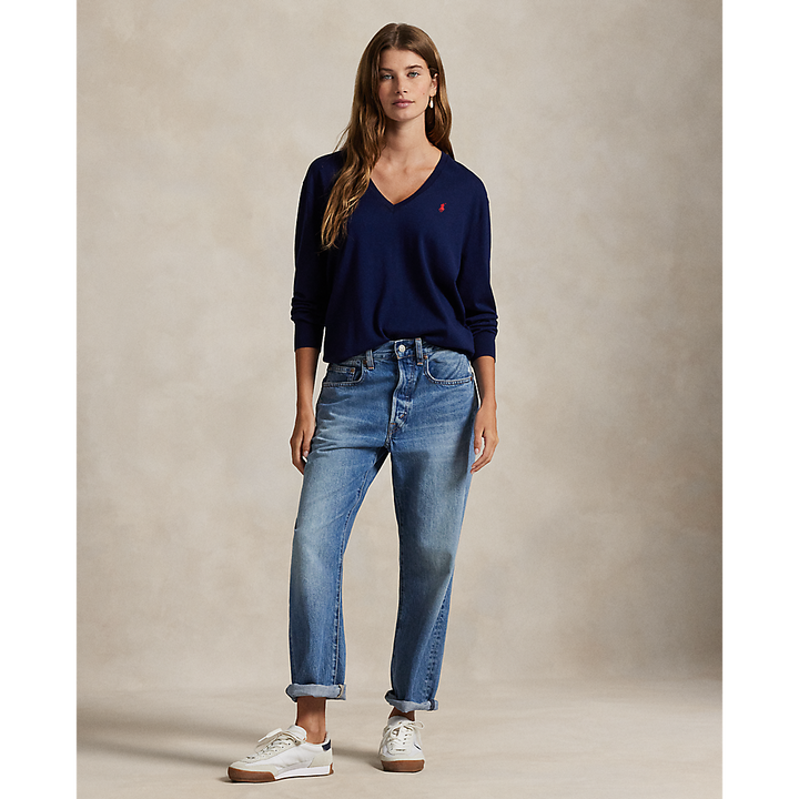 PRL Cotton V-Neck Sweater /Pulover 211972105005