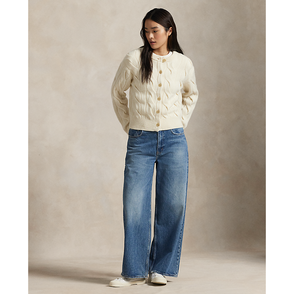 PRL Cable-Knit Wool-Cashmere Cardigan / Pulover 211972128003