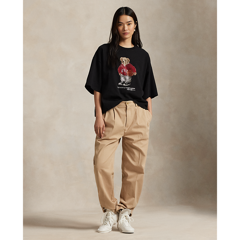 PRL Rhinestone Polo Bear Cotton Jersey Tee/Majica 211978140001