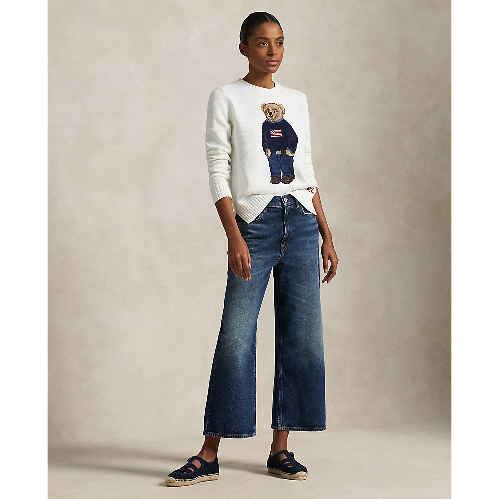 PRL Polo Bear Linen-Cotton Crewneck Jumper/Pulover 211978359001