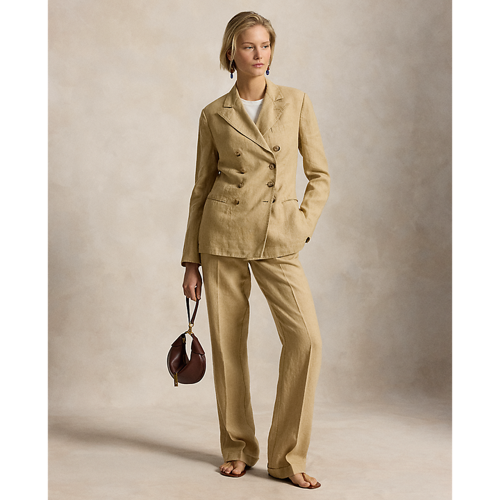PRL Double Breasted Linen Blazer/Sako 211A12778001