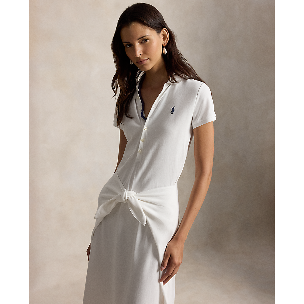 PRL Tie-Front Mesh Polo Dress/Haljina 211A12906001