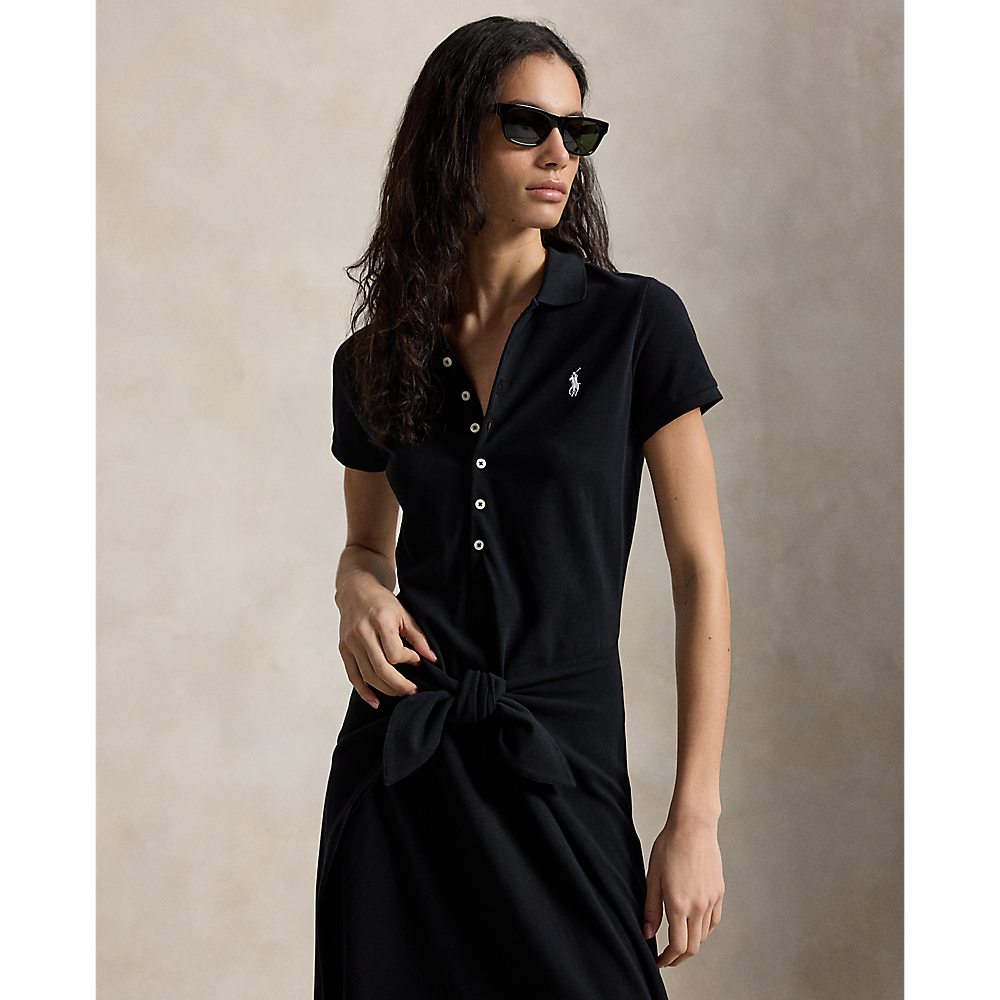 PRL Tie-Front Mesh Polo Dress/Haljina 211A12906002