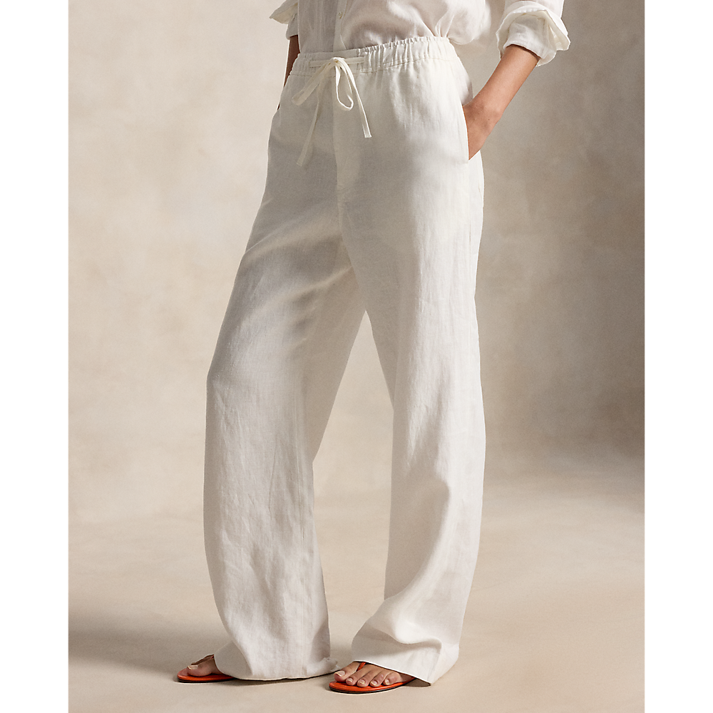 PRL Linen Drawstring Trousers/Hlače 211A12949001