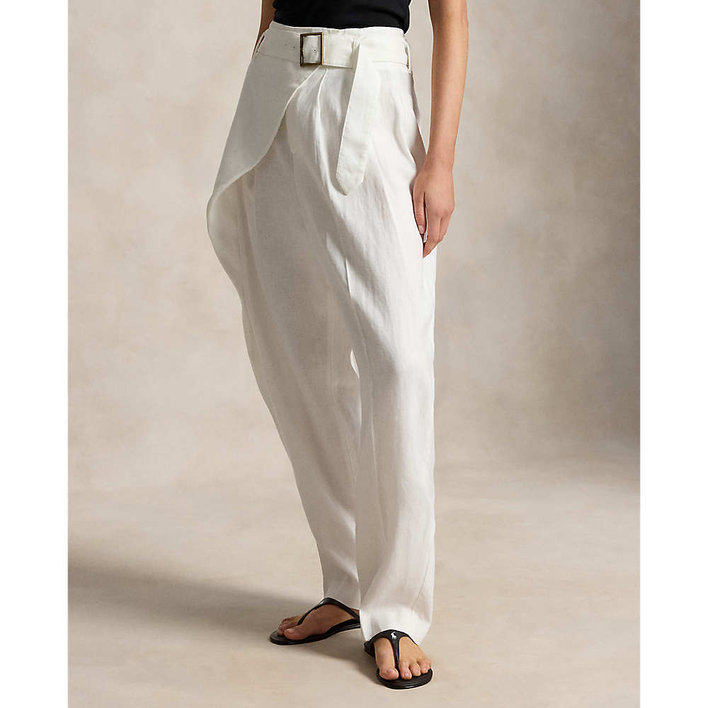PRL Linen Tapered Wrap Pant/Hlače 211A12961001