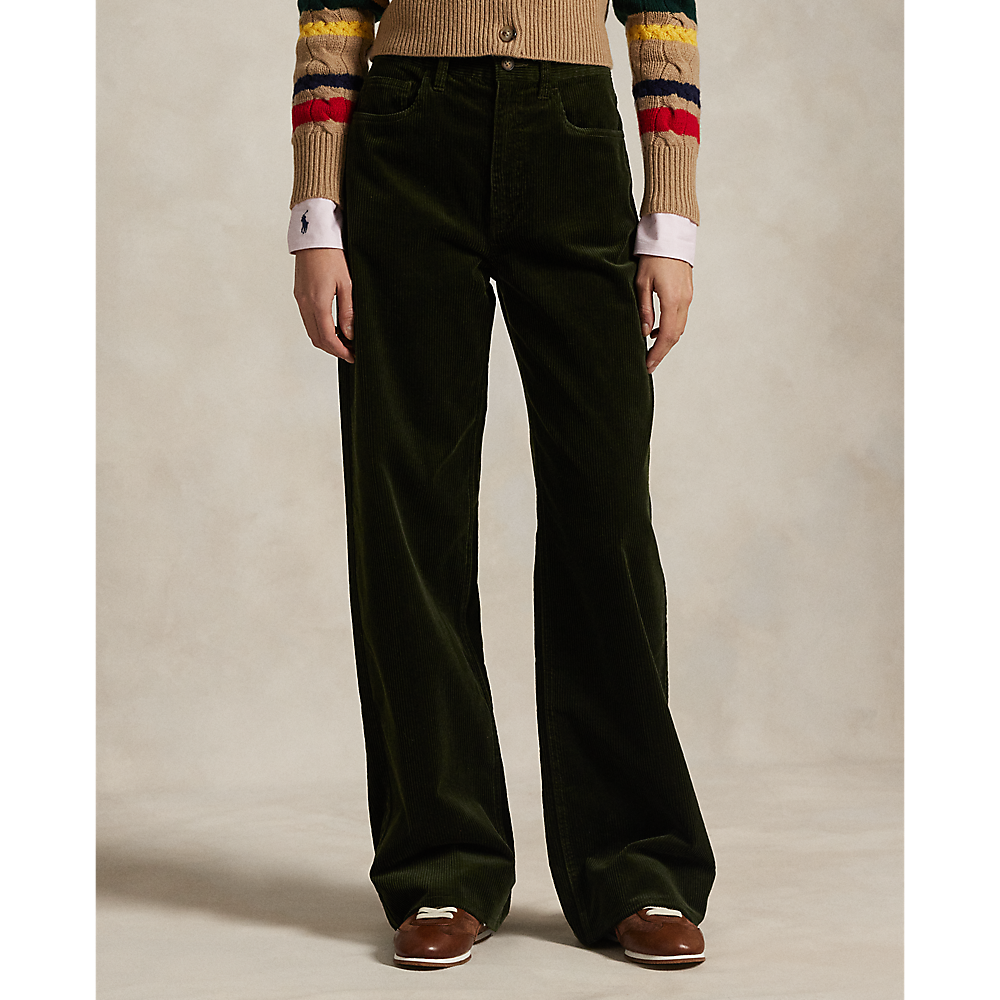 PRL Cotton Corduroy Wide-Leg Pant /Hlače 211A87463001