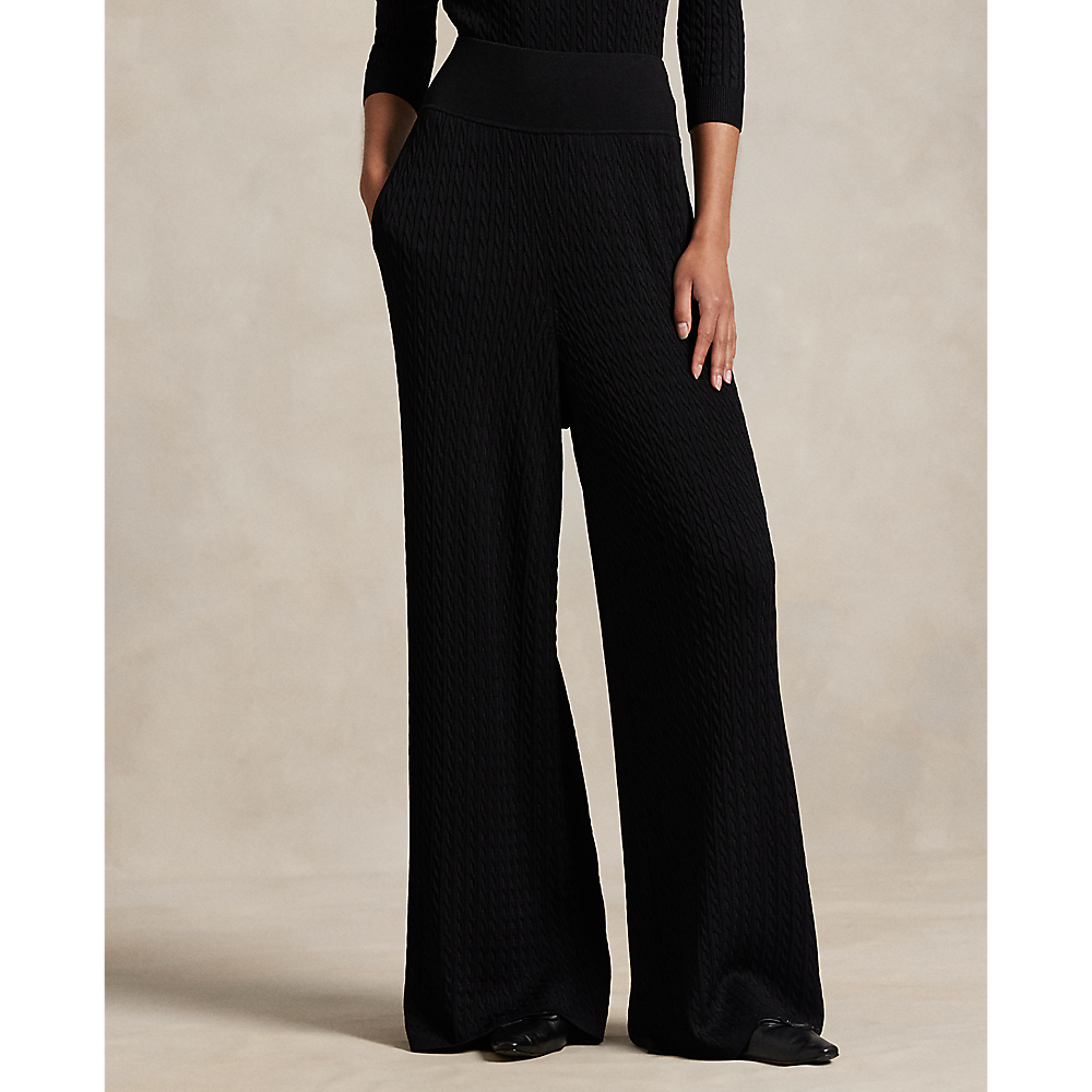 PRL Sweater Wide Leg Pants/ Hlače 211A93720001