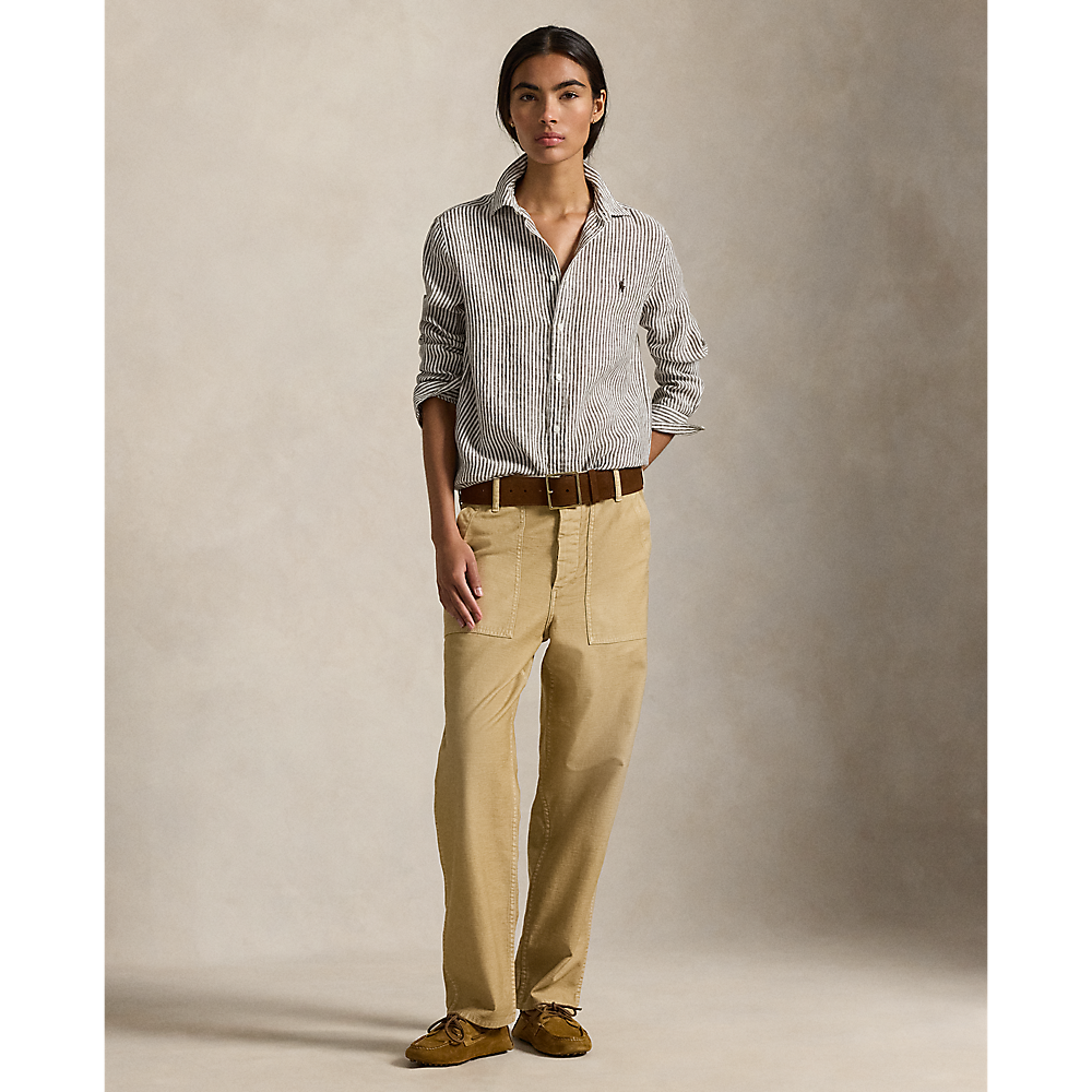 PRL Classic Fit Striped Linen Shirt/Košulja 211A96158007