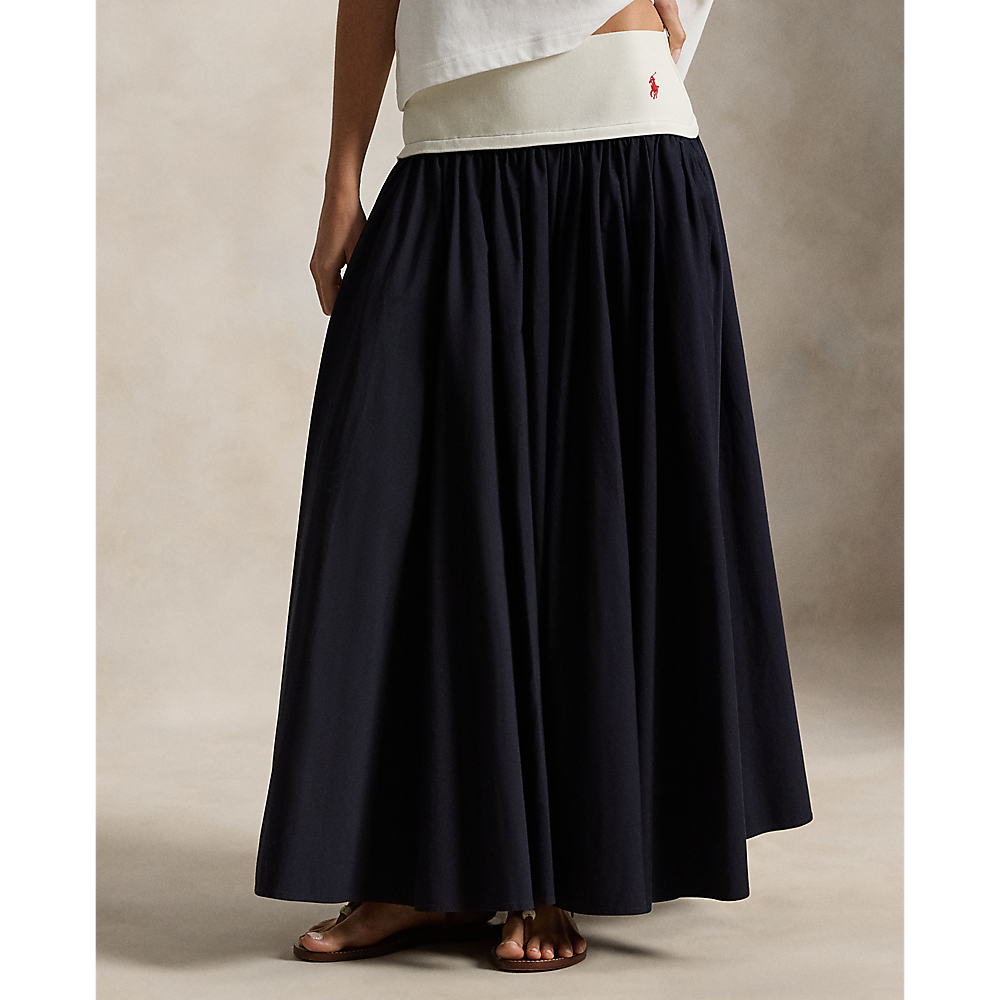 PRL A-Line Skirt with Contrasting Waistband/Suknja 211A96329001
