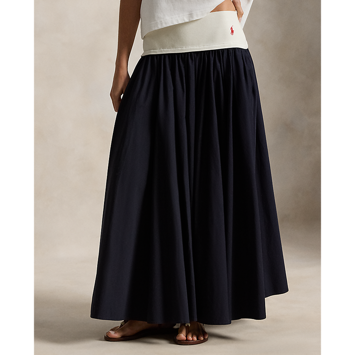 PRL A-Line Skirt with Contrasting Waistband/Suknja 211A96329001