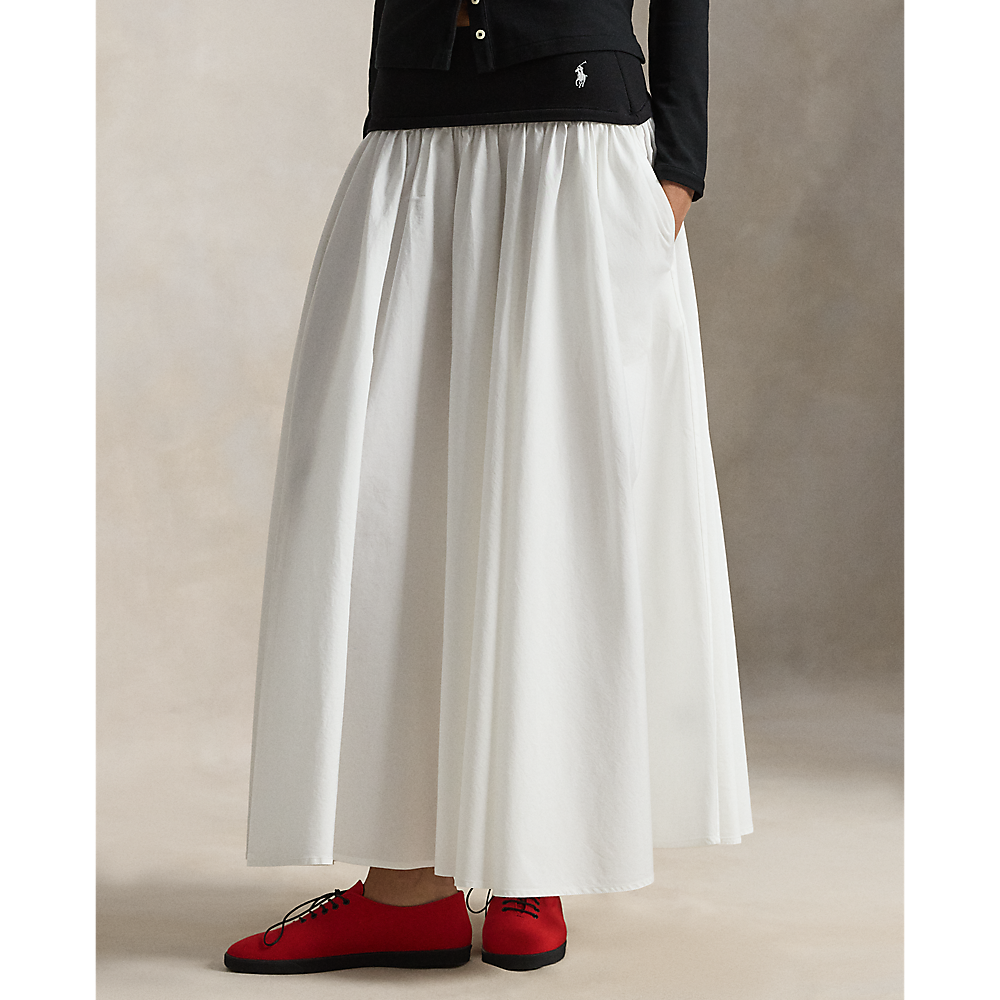 PRL A-Line Skirt with Contrasting Waistband/Suknja 211A96329002