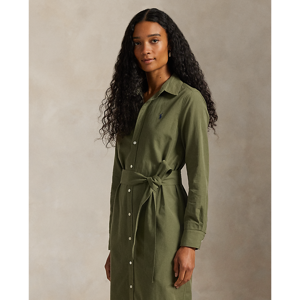 PRL Cotton-Linen Belted Shirtdress/Haljina 211A96346001