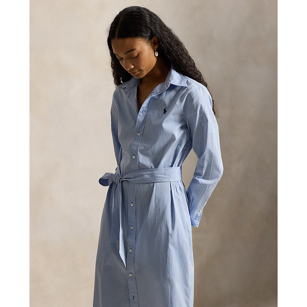 PRL Belted Striped Cotton Shirtdress/Haljina 211A96362001