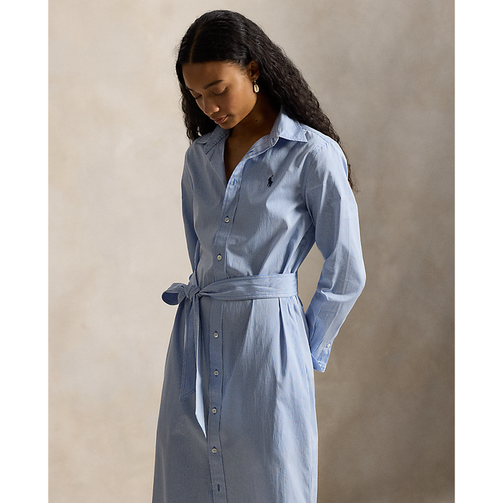 PRL Belted Striped Cotton Shirtdress/Haljina 211A96362001