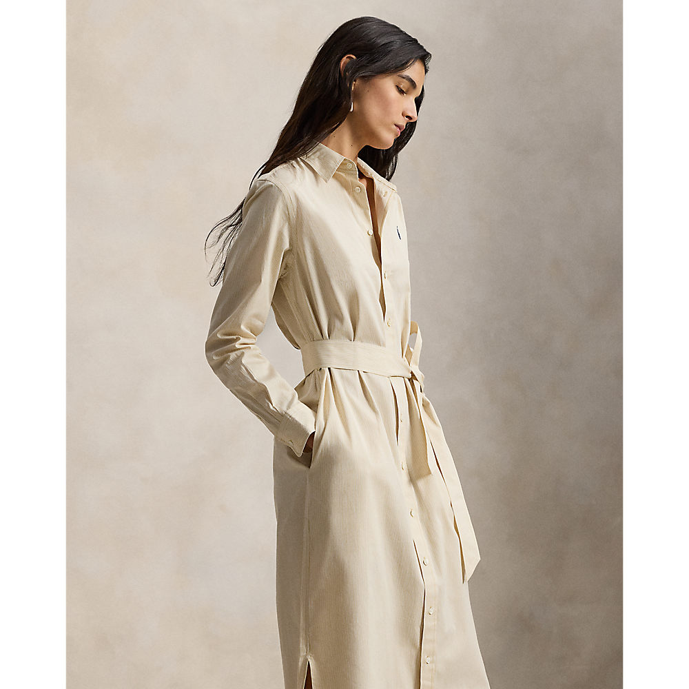 PRL Belted Striped Cotton Shirtdress/Haljina 211A96362002