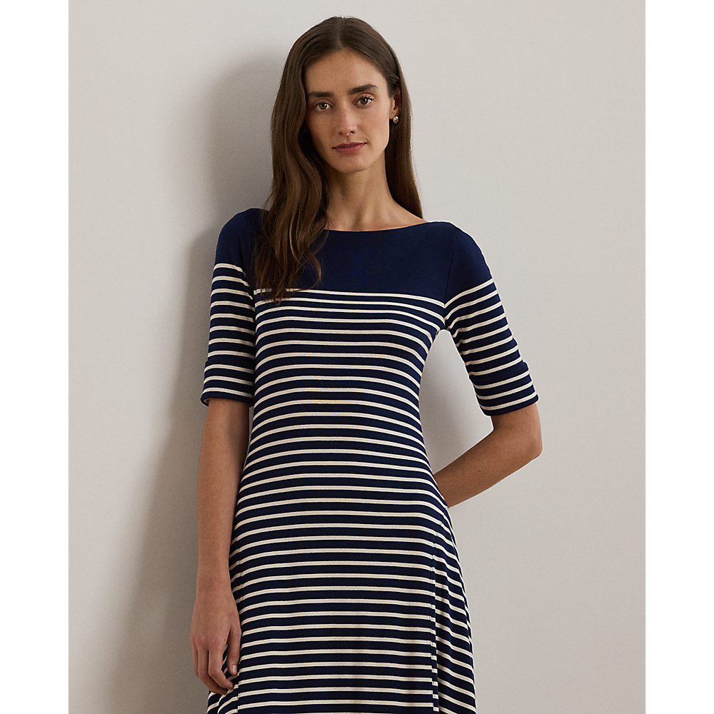 LRL Striped Cotton Midi Dress/Haljina 250957728002
