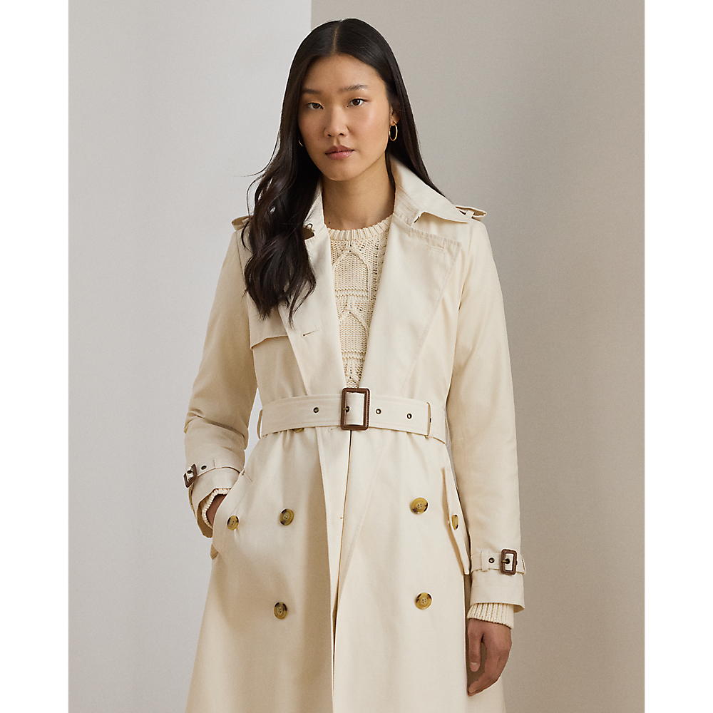 LRL Double-Breasted Cotton-Blend Trench Coat/Baloner 297967122005