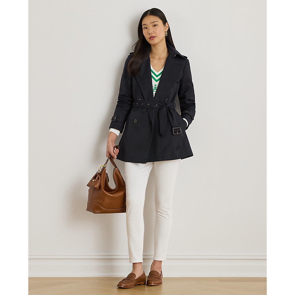 LRL Double-Breasted Cotton-Blend Trench Coat/Baloner 297967126004