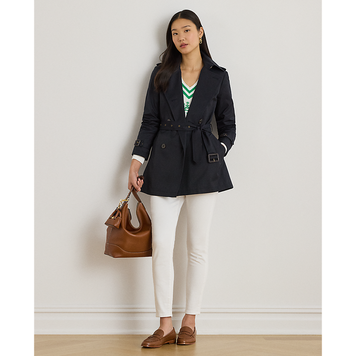 LRL Double-Breasted Cotton-Blend Trench Coat/Baloner 297967126004
